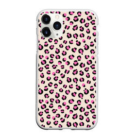 Чехол для iPhone 11 Pro матовый с принтом Леопардовый принт розовый в Санкт-Петербурге, Силикон |  | бежевый | леопард | леопардовый принт | молочный цвет | пятнистый | розовый