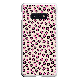 Чехол для Samsung S10E с принтом Леопардовый принт розовый в Санкт-Петербурге, Силикон | Область печати: задняя сторона чехла, без боковых панелей | бежевый | леопард | леопардовый принт | молочный цвет | пятнистый | розовый