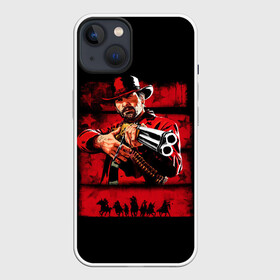 Чехол для iPhone 13 с принтом Red Dead Redemption 2 в Санкт-Петербурге,  |  | art | arthur morgan | character | cowboys | game | gun | horses | red dead redemption 2 | weapon | арт | артур морган | игра | ковбои | лошади | оружие | персонаж | ружье