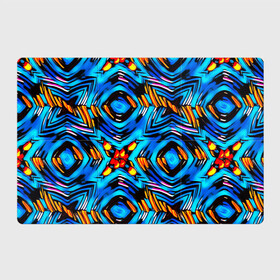 Магнитный плакат 3Х2 с принтом Желто-синий абстрактный узор  в Санкт-Петербурге, Полимерный материал с магнитным слоем | 6 деталей размером 9*9 см | Тематика изображения на принте: геометрический | желтый | модный | плетение | синий | современный | яркий синий