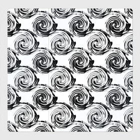 Магнитный плакат 3Х3 с принтом Черно-белый абстрактный узор  в Санкт-Петербурге, Полимерный материал с магнитным слоем | 9 деталей размером 9*9 см | абстрактный | винтажный | детский | круги | молодежный | ретро | современный | спирали