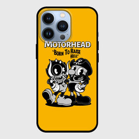 Чехол для iPhone 13 Pro с принтом Motorhead x Cuphead в Санкт-Петербурге,  |  | Тематика изображения на принте: alternative | cuphead | metall | motorhead | music | rock | альтернатива | капхэд | лемми | металл | моторхед | моторхэд | музыка | рок