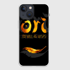 Чехол для iPhone 13 mini с принтом Ori and the Will of the Wisps в Санкт-Петербурге,  |  | adventure | computer game | golden feather | ori | ori and the will of the wisps | spirit of the forest | дух леса | золотое перо | компьютерная игра | ори | ори и блуждающие огоньки | приключения