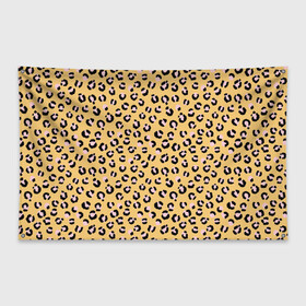 Флаг-баннер с принтом Желтый леопардовый принт в Санкт-Петербурге, 100% полиэстер | размер 67 х 109 см, плотность ткани — 95 г/м2; по краям флага есть четыре люверса для крепления | желтый | леопардовый принт | паттерн | пятна | пятнистый | розовый | текстура