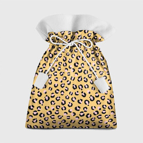 Подарочный 3D мешок с принтом Желтый леопардовый принт в Санкт-Петербурге, 100% полиэстер | Размер: 29*39 см | Тематика изображения на принте: желтый | леопардовый принт | паттерн | пятна | пятнистый | розовый | текстура