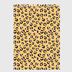 Скетчбук с принтом Желтый леопардовый принт в Санкт-Петербурге, 100% бумага
 | 48 листов, плотность листов — 100 г/м2, плотность картонной обложки — 250 г/м2. Листы скреплены сверху удобной пружинной спиралью | желтый | леопардовый принт | паттерн | пятна | пятнистый | розовый | текстура