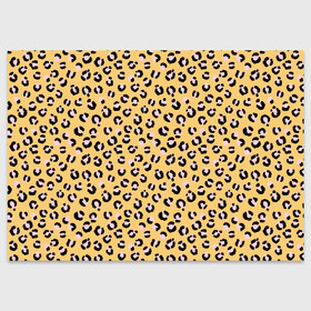 Поздравительная открытка с принтом Желтый леопардовый принт в Санкт-Петербурге, 100% бумага | плотность бумаги 280 г/м2, матовая, на обратной стороне линовка и место для марки
 | желтый | леопардовый принт | паттерн | пятна | пятнистый | розовый | текстура