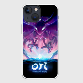 Чехол для iPhone 13 mini с принтом Shriek ori в Санкт-Петербурге,  |  | adventure | computer game | ori | ori and the will of the wisps | shriek | spirit of the forest | дух леса | компьютерная игра | крик | ори | ори и блуждающие огоньки | приключения