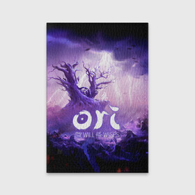 Обложка для паспорта матовая кожа с принтом Ori and the Will of the Wisps в Санкт-Петербурге, натуральная матовая кожа | размер 19,3 х 13,7 см; прозрачные пластиковые крепления | adventure | computer game | lightning | ori | ori and the will of the wisps | rain | spirit of the forest | tree | дерево | дождь | дух леса | компьютерная игра | молния | ори | ори и блуждающие огоньки | приключения