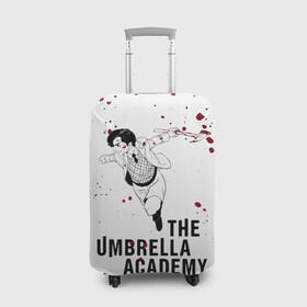 Чехол для чемодана 3D с принтом Number 5 | The Umbrella Academy (Z) в Санкт-Петербурге, 86% полиэфир, 14% спандекс | двустороннее нанесение принта, прорези для ручек и колес | 5 | dark horse comics | netflix | number 5 | the umbrella academy | umbrella | академия амбрелла | комикс | комильфо | номер 5 | реджинальд харгривз | харгривз | хэйзел