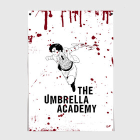 Постер с принтом Number 5 | The Umbrella Academy (Z) в Санкт-Петербурге, 100% бумага
 | бумага, плотность 150 мг. Матовая, но за счет высокого коэффициента гладкости имеет небольшой блеск и дает на свету блики, но в отличии от глянцевой бумаги не покрыта лаком | 5 | dark horse comics | netflix | number 5 | the umbrella academy | umbrella | академия амбрелла | комикс | комильфо | номер 5 | реджинальд харгривз | харгривз | хэйзел