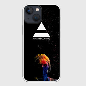 Чехол для iPhone 13 mini с принтом MARS IS COMING 30StM в Санкт-Петербурге,  |  | 30 seconds to mars | 30 секунд до марса | 30 фстм | 30stm | 30сдм | jared leto | rock band | thirty seconds to mars | альтернативный | гранж | джаред лето | нео | пост | прогрессивный | рок группа | фети секондс ту марс | хард | шеннон