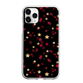 Чехол для iPhone 11 Pro матовый с принтом Блестящие звезды на черном в Санкт-Петербурге, Силикон |  | абстрактный | блеск | детский | женский | звезды | золото | золотые звезды