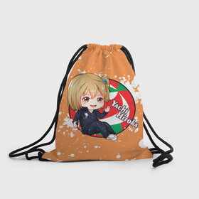 Рюкзак-мешок 3D с принтом Yachi Hitoka | Haikyu | Волейбол (Z) в Санкт-Петербурге, 100% полиэстер | плотность ткани — 200 г/м2, размер — 35 х 45 см; лямки — толстые шнурки, застежка на шнуровке, без карманов и подкладки | Тематика изображения на принте: haikuu | haikyu | haikyuu | yachi hitoka | волейбол | спортивная манга | хайку | хайкю