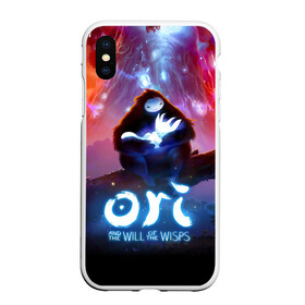 Чехол для iPhone XS Max матовый с принтом Ori and the Will of the Wisps в Санкт-Петербурге, Силикон | Область печати: задняя сторона чехла, без боковых панелей | adventure | asleep | forest spirit | naru | night | ori and the will of the wisps | orient | pc game | volcanic eruption | дух леса | извержение вулкана | компьютерная игра | нару | ночь | ори | ори и блуждающие огоньки | приключения | спит