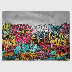 Плед 3D с принтом Graffiti on the wall в Санкт-Петербурге, 100% полиэстер | закругленные углы, все края обработаны. Ткань не мнется и не растягивается | Тематика изображения на принте: абстракция | граффити | надписи | надписи текстура | паттерн граффити | текстура | текстура граффити | шрифт