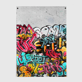 Постер с принтом Graffiti on the wall в Санкт-Петербурге, 100% бумага
 | бумага, плотность 150 мг. Матовая, но за счет высокого коэффициента гладкости имеет небольшой блеск и дает на свету блики, но в отличии от глянцевой бумаги не покрыта лаком | абстракция | граффити | надписи | надписи текстура | паттерн граффити | текстура | текстура граффити | шрифт