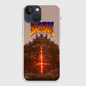 Чехол для iPhone 13 mini с принтом DOOM | ДУМ (Z) в Санкт-Петербурге,  |  | demons | devil | doom | doom eternal | doom slayer | doomguy | hell | slayer | ад | вега | демоны | дум | икона греха | какодемон | манкубус | солдат рока | элементаль боли