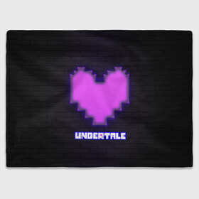 Плед 3D с принтом UNDERTALE PURPLE HEART в Санкт-Петербурге, 100% полиэстер | закругленные углы, все края обработаны. Ткань не мнется и не растягивается | sans | undertale | андертале | андертейл | игра | подземная история | подземная сказка | санс | сердце | ундертале