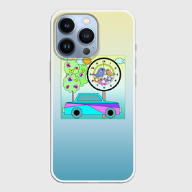 Чехол для iPhone 13 Pro с принтом Яркая аппликация для мальчика в Санкт-Петербурге,  |  | автомобиль | аппликация | деревья | детский | для мальчика | иллюстрация | малышам | машина | часы