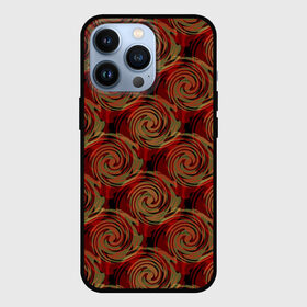 Чехол для iPhone 13 Pro с принтом Красно оливковый ретро в Санкт-Петербурге,  |  | абстрактный | детский | кольца | коричневый | красный | круги | модный | молодежный | оливковый | ретро