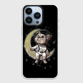 Чехол для iPhone 13 Pro с принтом КОТИК НА ЛУНЕ в Санкт-Петербурге,  |  | astronawt | cat | dark | music | night | space | stars | астронавт | животные | звезды | звери | космонавт | космос | кот | котик | музыка | ночь | плеер | скафандр