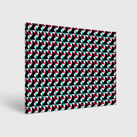 Холст прямоугольный с принтом Красно-черный абстрактный узор в Санкт-Петербурге, 100% ПВХ |  | абстрактный | геометрические фигуры | модный | молодежный | ртеугольники | современный