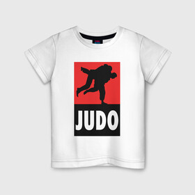 Детская футболка хлопок с принтом Judo в Санкт-Петербурге, 100% хлопок | круглый вырез горловины, полуприлегающий силуэт, длина до линии бедер | fighter | japan | judo | mma | sport | ufc | warrior | боец | бой | воин | дзюдо | дзюдоист | единоборства | карате | поединок | спорт | спортсмен | чемпион | япония