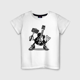 Детская футболка хлопок с принтом Гитара сэлфи в Санкт-Петербурге, 100% хлопок | круглый вырез горловины, полуприлегающий силуэт, длина до линии бедер | Тематика изображения на принте: peace | selfi | гитара | мир | рок | рокер | сэлфи | фотка | электрогитара