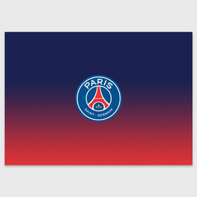 Поздравительная открытка с принтом PSG | ПСЖ / PARIS SAINT GERMAIN в Санкт-Петербурге, 100% бумага | плотность бумаги 280 г/м2, матовая, на обратной стороне линовка и место для марки
 | paris saint germain | psg | saint | sport | париж | псг | спорт | футбол