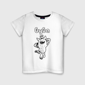 Детская футболка хлопок с принтом Booba / Буба в Санкт-Петербурге, 100% хлопок | круглый вырез горловины, полуприлегающий силуэт, длина до линии бедер | booba | буба | буба мультфильм | гуга | детские | домовенок | домовой | дуда | лула | малышам | мультик