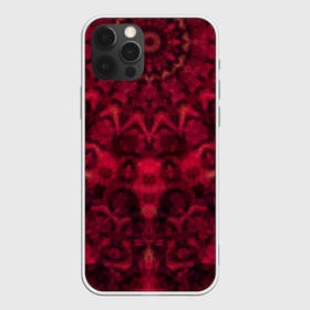 Чехол для iPhone 12 Pro с принтом Модный абстрактный узор в Санкт-Петербурге, силикон | область печати: задняя сторона чехла, без боковых панелей | абстрактный | калейдоскоп | красный | молодежный | популярный | современный | темный