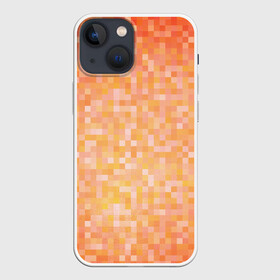 Чехол для iPhone 13 mini с принтом Оранжевая пиксель абстракция в Санкт-Петербурге,  |  | halloween | pixel art | абстракция | оранжевый | осенний | пиксели | пиксель арт | пиксельный | рыжий | хэллоуин