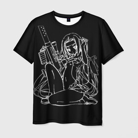 Мужская футболка 3D с принтом ANIME DRAIN в Санкт-Петербурге, 100% полиэфир | прямой крой, круглый вырез горловины, длина до линии бедер | Тематика изображения на принте: anime | dead inside | drain | zxc | zxcursed | аниме | дрейн | дэд инсайд