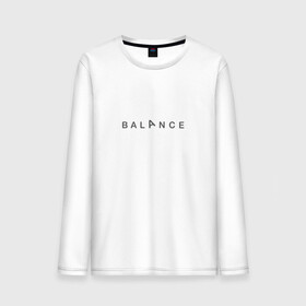Мужской лонгслив хлопок с принтом Balance в Санкт-Петербурге, 100% хлопок |  | balance | yoga | баланс | йога | равновесие