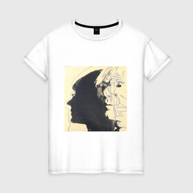 Женская футболка хлопок с принтом Andy Warhol art в Санкт-Петербурге, 100% хлопок | прямой крой, круглый вырез горловины, длина до линии бедер, слегка спущенное плечо | andy | art | pop | warhol | арт | коллаж | поп | портрет | фото | художник