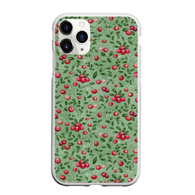 Чехол для iPhone 11 Pro матовый с принтом Клюква на болоте в Санкт-Петербурге, Силикон |  | Тематика изображения на принте: бесшовный паттерн | болото | ботанический | в подарок | для детей | клюква | красный с зеленым | лес | осень | природа | цветной | ягоды | яркий