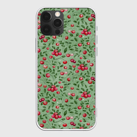 Чехол для iPhone 12 Pro Max с принтом Клюква на болоте в Санкт-Петербурге, Силикон |  | Тематика изображения на принте: бесшовный паттерн | болото | ботанический | в подарок | для детей | клюква | красный с зеленым | лес | осень | природа | цветной | ягоды | яркий