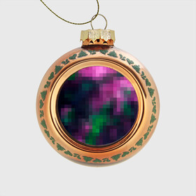 Стеклянный ёлочный шар с принтом Разноцветный геометрический уз в Санкт-Петербурге, Стекло | Диаметр: 80 мм | абстрактный | геометрический | зеленый | квадраты | клетка | клетчатый узор | молодежный | сиреневый | фиолетовый