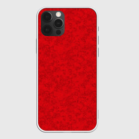 Чехол для iPhone 12 Pro с принтом Ярко-красный мраморный узор в Санкт-Петербурге, силикон | область печати: задняя сторона чехла, без боковых панелей | абстрактный | алый | камень | красный | красный мрамор | мрамор | мраморный узор | современный