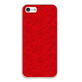 Чехол для iPhone 5/5S матовый с принтом Ярко-красный мраморный узор в Санкт-Петербурге, Силикон | Область печати: задняя сторона чехла, без боковых панелей | абстрактный | алый | камень | красный | красный мрамор | мрамор | мраморный узор | современный