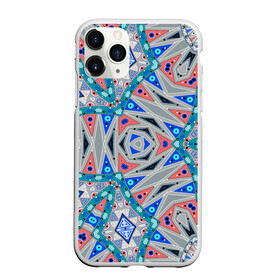Чехол для iPhone 11 Pro матовый с принтом Серо-синий абстрактный узор  в Санкт-Петербурге, Силикон |  | абстрактный | асимметричный | креативный | молодежный | серый | синий | современный
