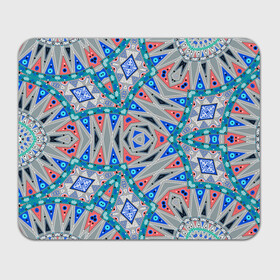 Коврик для мышки прямоугольный с принтом Серо-синий абстрактный узор  в Санкт-Петербурге, натуральный каучук | размер 230 х 185 мм; запечатка лицевой стороны | Тематика изображения на принте: абстрактный | асимметричный | креативный | молодежный | серый | синий | современный