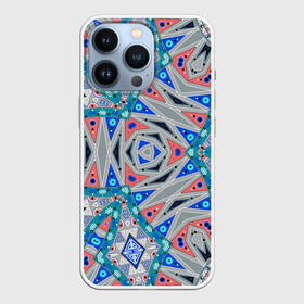 Чехол для iPhone 13 Pro с принтом Серо синий абстрактный узор в Санкт-Петербурге,  |  | абстрактный | асимметричный | креативный | молодежный | серый | синий | современный