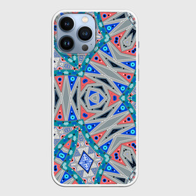 Чехол для iPhone 13 Pro Max с принтом Серо синий абстрактный узор в Санкт-Петербурге,  |  | абстрактный | асимметричный | креативный | молодежный | серый | синий | современный