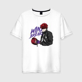 Женская футболка хлопок Oversize с принтом Vinny Hong в Санкт-Петербурге, 100% хлопок | свободный крой, круглый ворот, спущенный рукав, длина до линии бедер
 | anime | manhwa | vinny hong | windbreaker | аниме | ветролом | манга | манхва