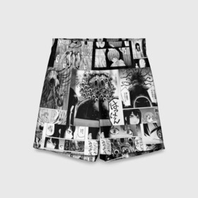 Детские спортивные шорты 3D с принтом Девочка, которая видит это в Санкт-Петербурге,  100% полиэстер
 | пояс оформлен широкой мягкой резинкой, ткань тянется
 | anime | manga | mieruko chan | miko yotsuya | девочка которая видит это | комиксы | манга | мерико чан | мико ёцуя | ужас | хоррор