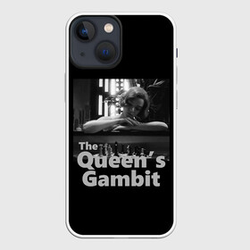 Чехол для iPhone 13 mini с принтом Sad Queen в Санкт-Петербурге,  |  | chess | serial | the queens gambit | аня тейлор джой | сериал | сериалы | ход королевы | шахматы | элизабет хармон