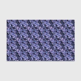 Бумага для упаковки 3D с принтом Сине-фиолетовый цветочный узор в Санкт-Петербурге, пластик и полированная сталь | круглая форма, металлическое крепление в виде кольца | Тематика изображения на принте: однотонный | ретро | синие цветы | темный узор | цветочный узор | цветы