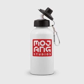 Бутылка спортивная с принтом Mojang Studios в Санкт-Петербурге, металл | емкость — 500 мл, в комплекте две пластиковые крышки и карабин для крепления | gamers | games | microsoft | minecraft | mojang | xbox | иллюстрация | логотип